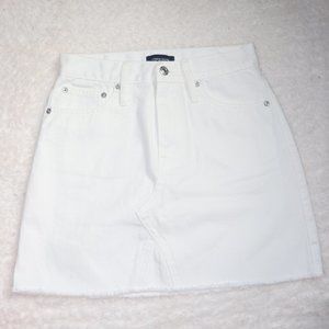 White Jean Skirt